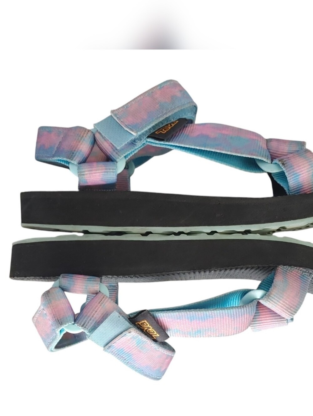 Teva C Original Universal Tie-Dye Cotton Candy Sorbet Blue Coral Sandal - Picture 4 of 9
